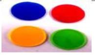 Counters of different colours