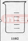 GG17 BEAKER tall form with spout and graduations
