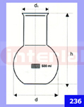 Flask Flat bottom wide neck